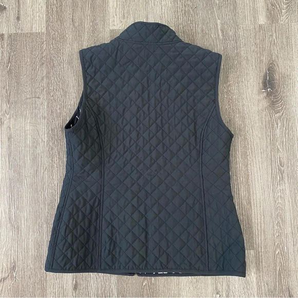 Reversible insulated quilt style women’s coat vest size medium animal print - Picture 4 of 7